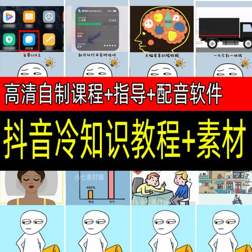 某音快手冷知识短视频会说话的小人制作教程（附人物模板）