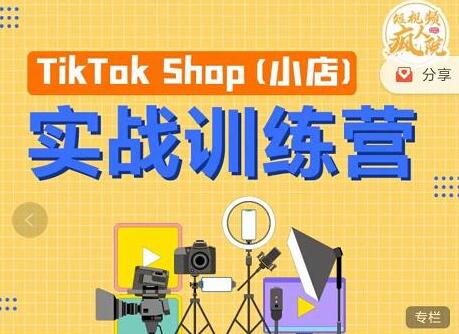 疯人院《TIKTOK SHOP小店实战训练营》，从0到1掌握TK小店运营