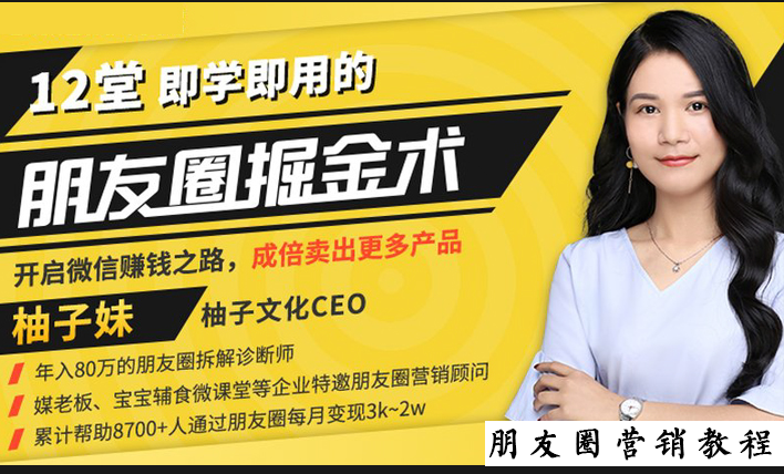 12堂学之即用的朋友圈掘金术：开启你的副业赚钱之路
