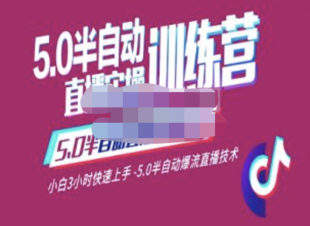 蚂蚁·5.0半自动直播2345打法，半自动爆流直播技术+5分钟卡点循环引爆话术