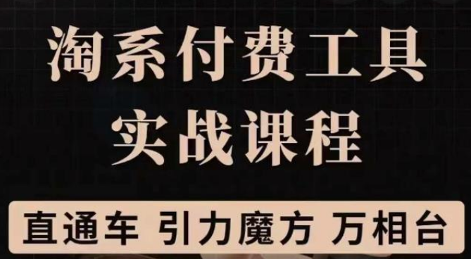 淘系付费工具实战课程【直通车、引力魔方】战略优化（价值1299）