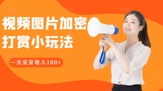 视频图片加密打赏小玩法【一天妥妥收入100+】