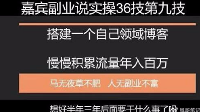 搭建一个自己领域博客慢慢积累流量年入百万