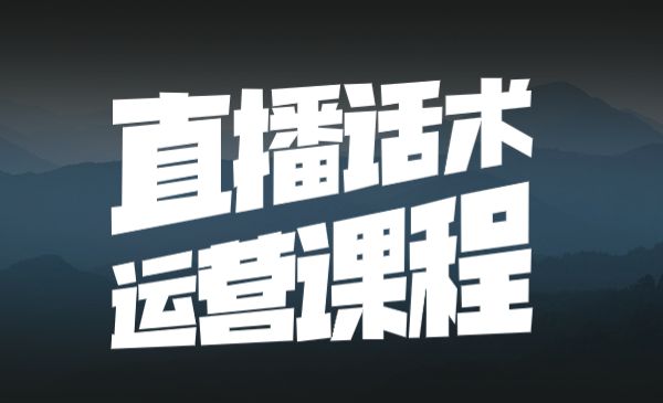 直播话术运营课程 学习直播带货运营【附赠话术大全】